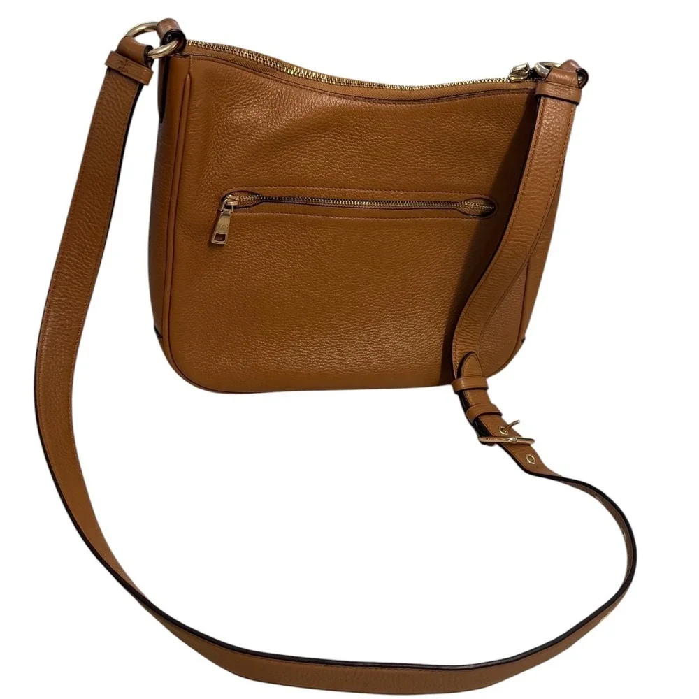 Coach Ellie File Bag Light Saddle Tan Pebbled Leather Crossbody C1648